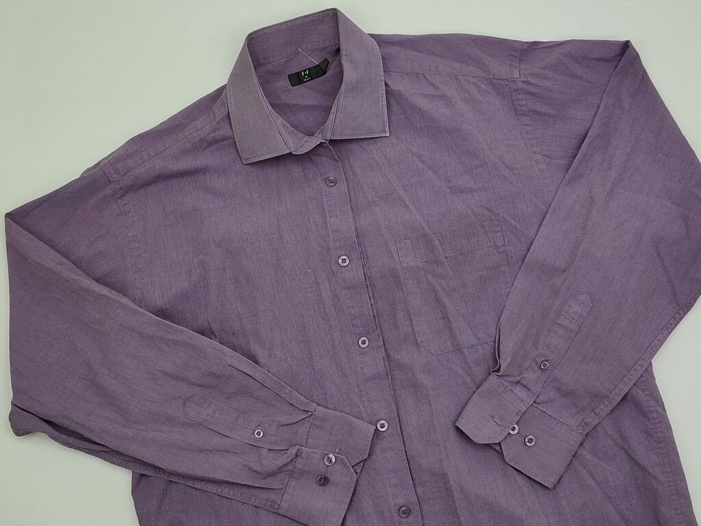 Koszule: Koszulа XL (EU 42), stan - Bardzo dobry, wzór - Jednolity kolor, kolor - Purpurowy — 1