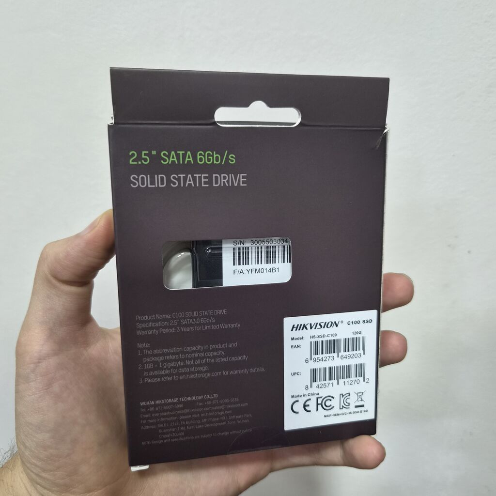 Накопитель для ПК, Новый, Hikvision, SSD, 128 ГБ, 2.5", Для ПК: фото 2