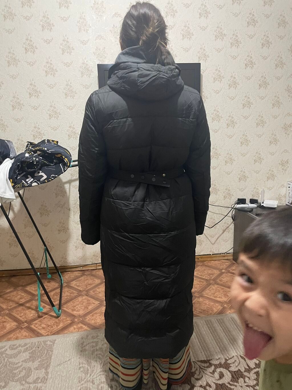 Пуховик, Длинная модель, Китай, Приталенная модель, 4XL: фото 2