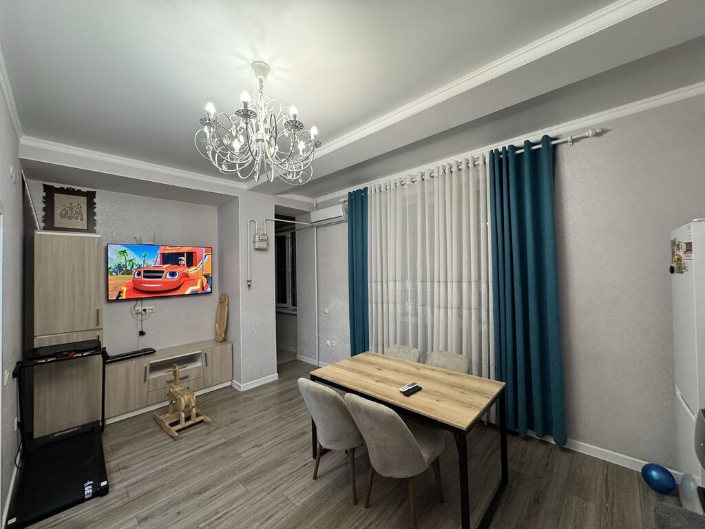 2 комнаты, 48 м², Тунгуч мкр Элитка, 6 этаж, Евроремонт: фото 1