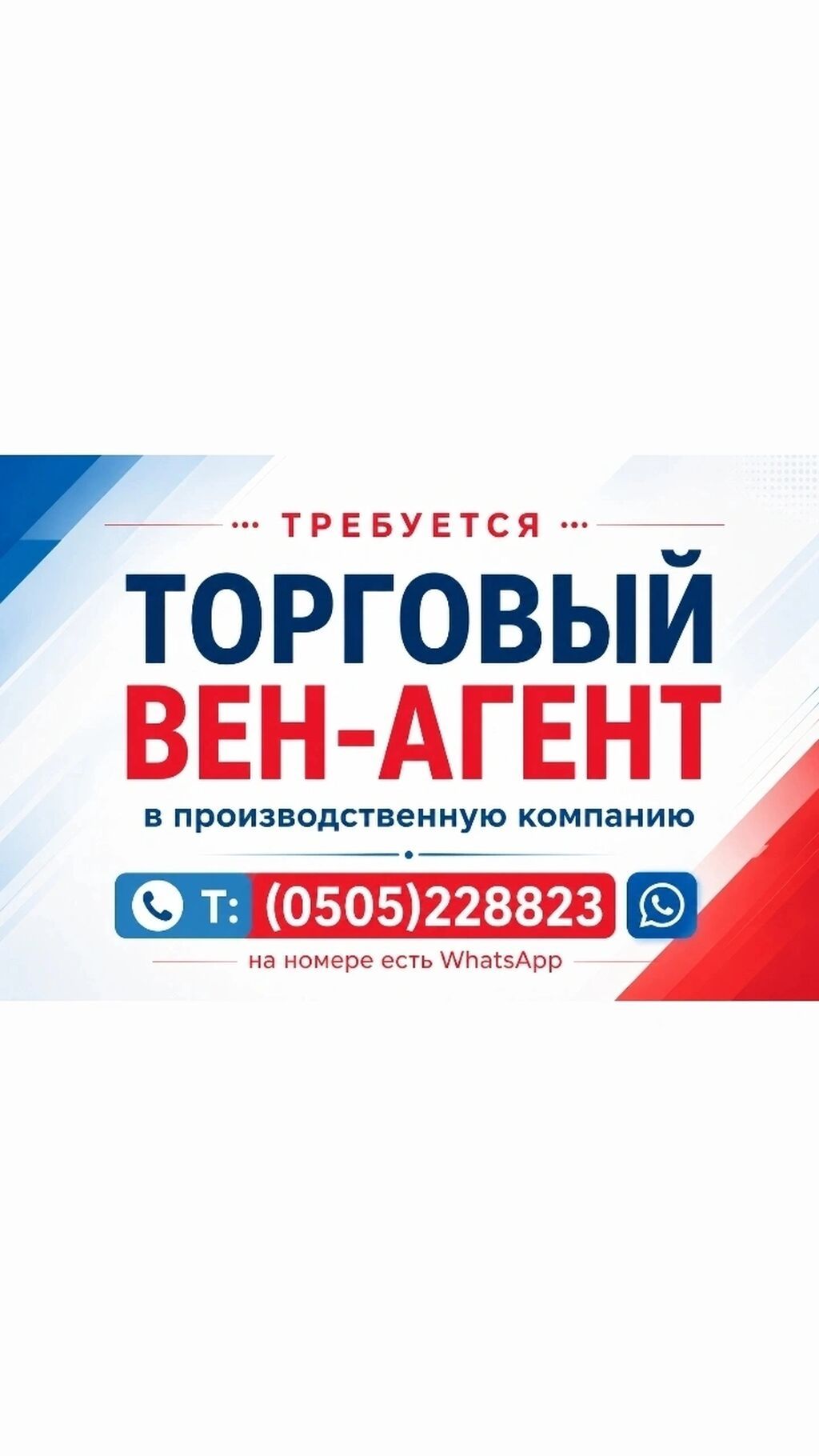Требуется торговый агент (вэн-агент) в Бишкеке: фото 2