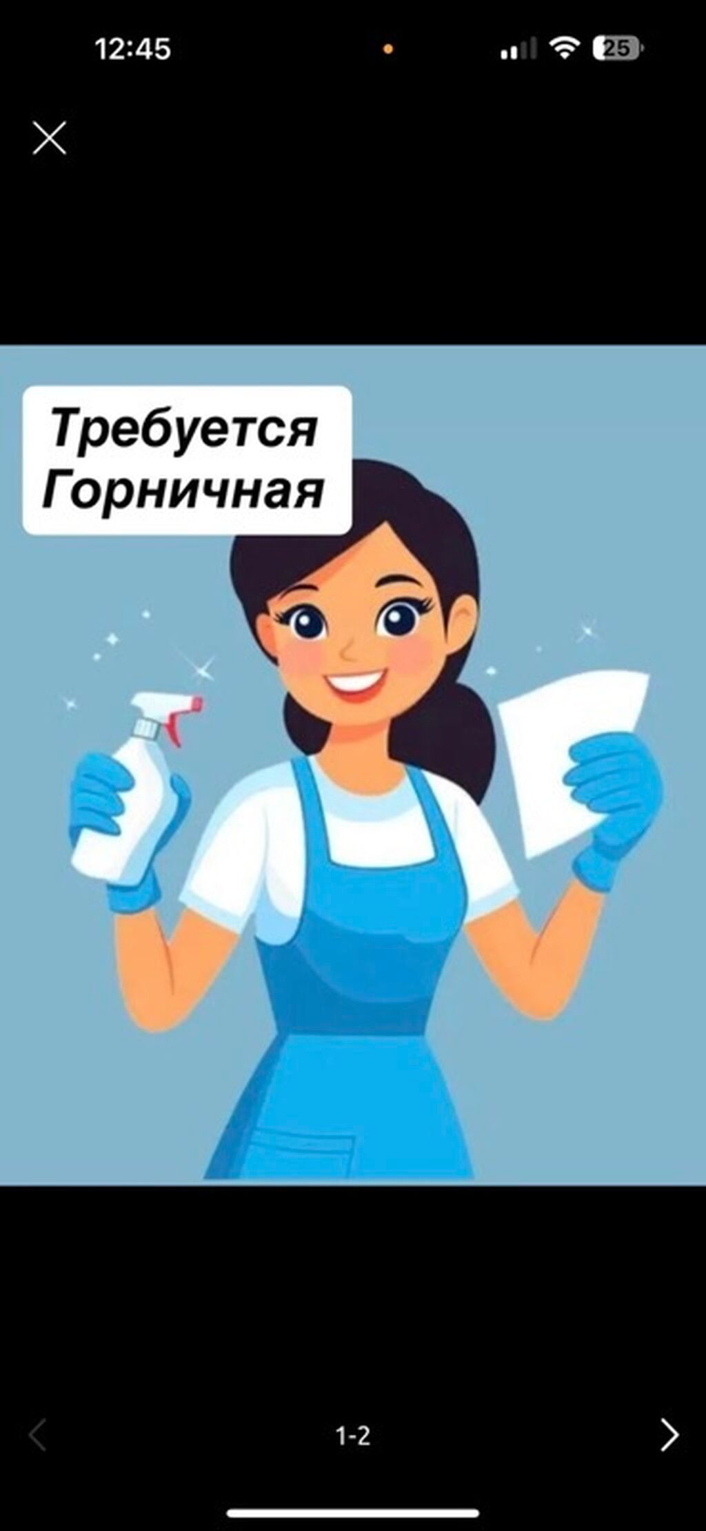 Требуется горничная, оплата ежедневно