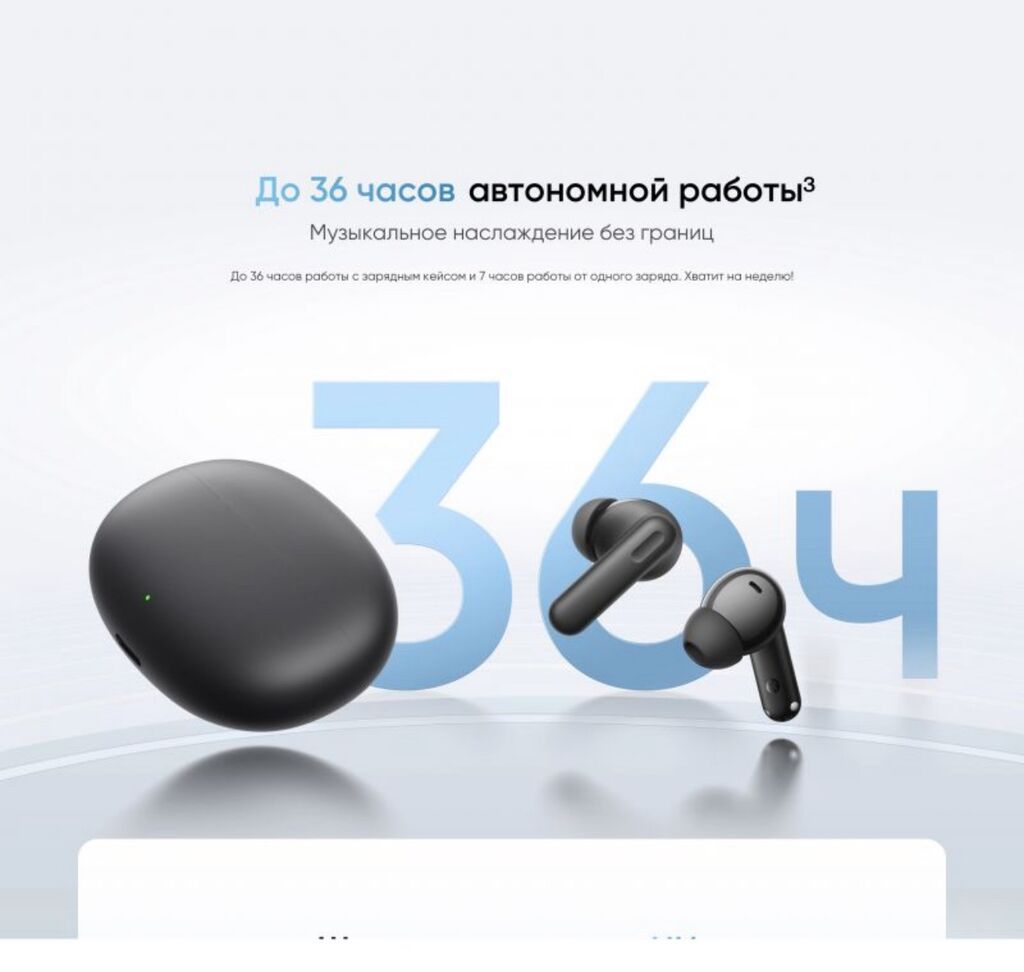 Беспроводные наушники Realme TechLife Buds Купить в Бишкеке — TWS — фото 7