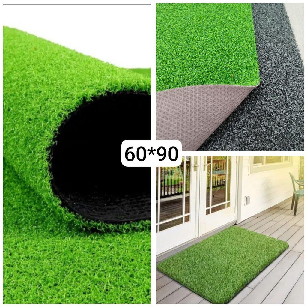 Коврик для прихожей «Газон зелёный» 60×90 - Размер: 60×90 см -: фото 2