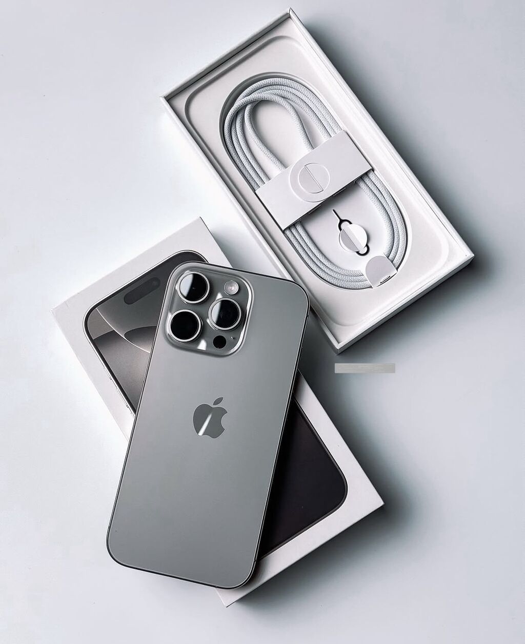 IPhone 16 Pro Max, Б/у, 512 ГБ, Natural Titanium, Кабель, Коробка, 91 %: фото 4