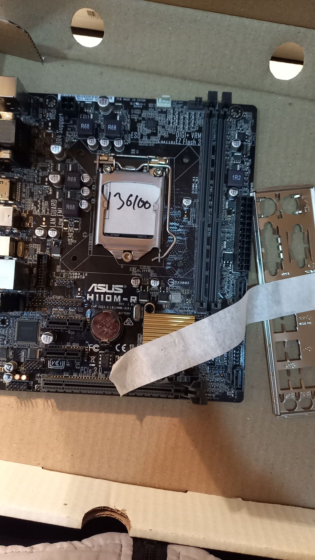 Материнская плата Asus h110m r, состояние: 3600 KGS Материнские платы ...