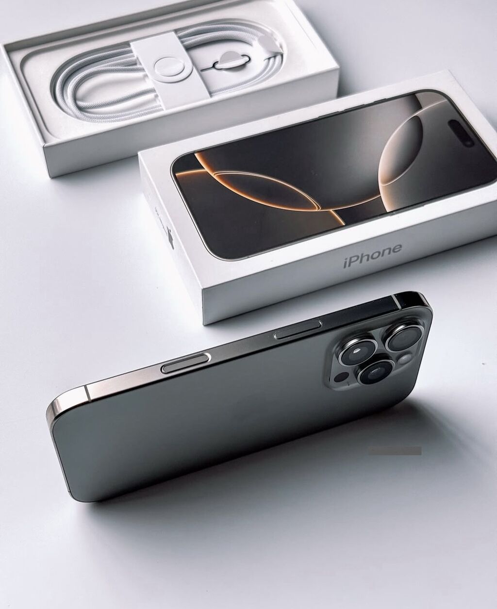 IPhone 16 Pro Max, Б/у, 512 ГБ, Natural Titanium, Кабель, Коробка, 91 %: фото 2