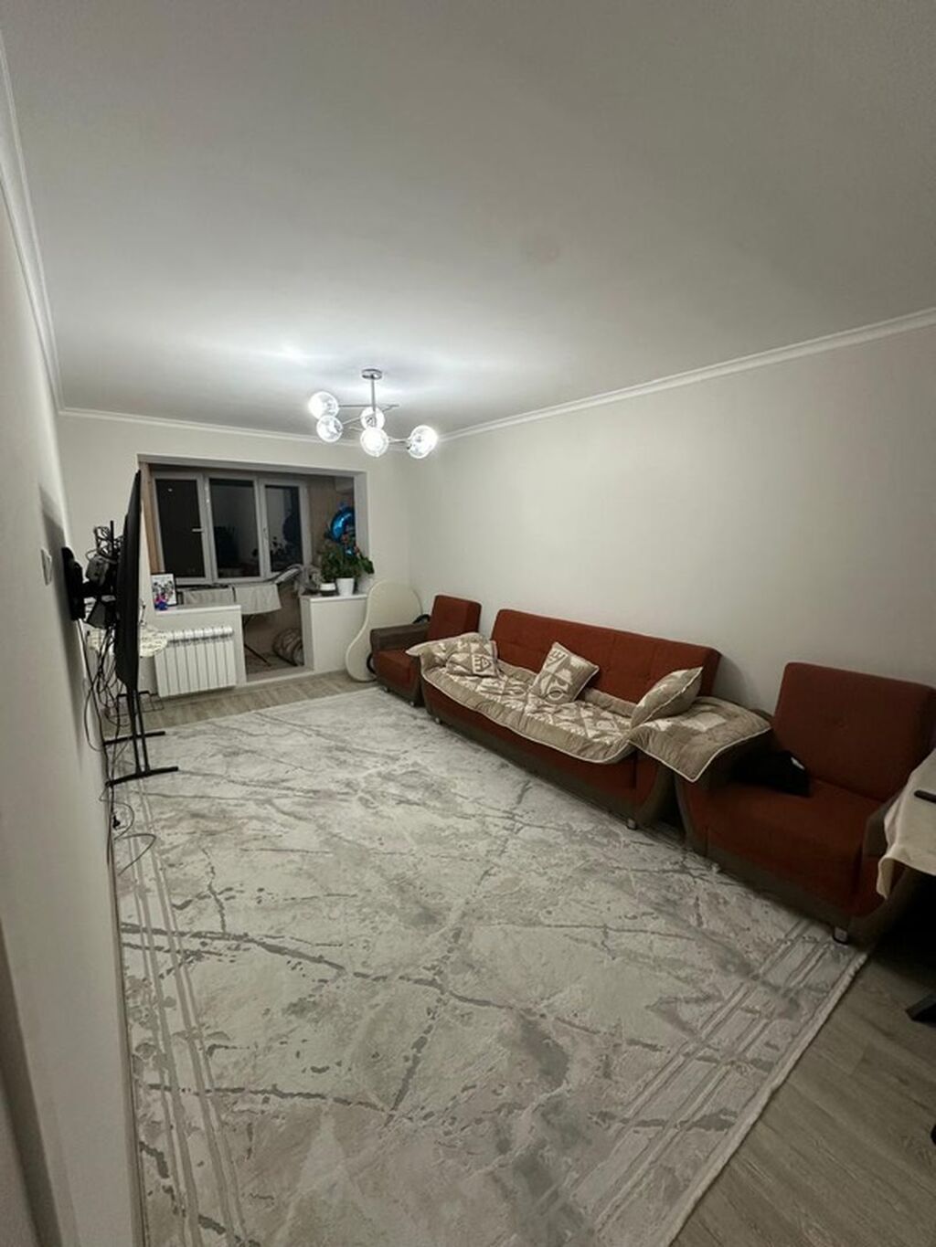 2 комнаты, 48 м², Центральная мечеть 104 серия, 5 этаж, Свежий ремонт: фото 1