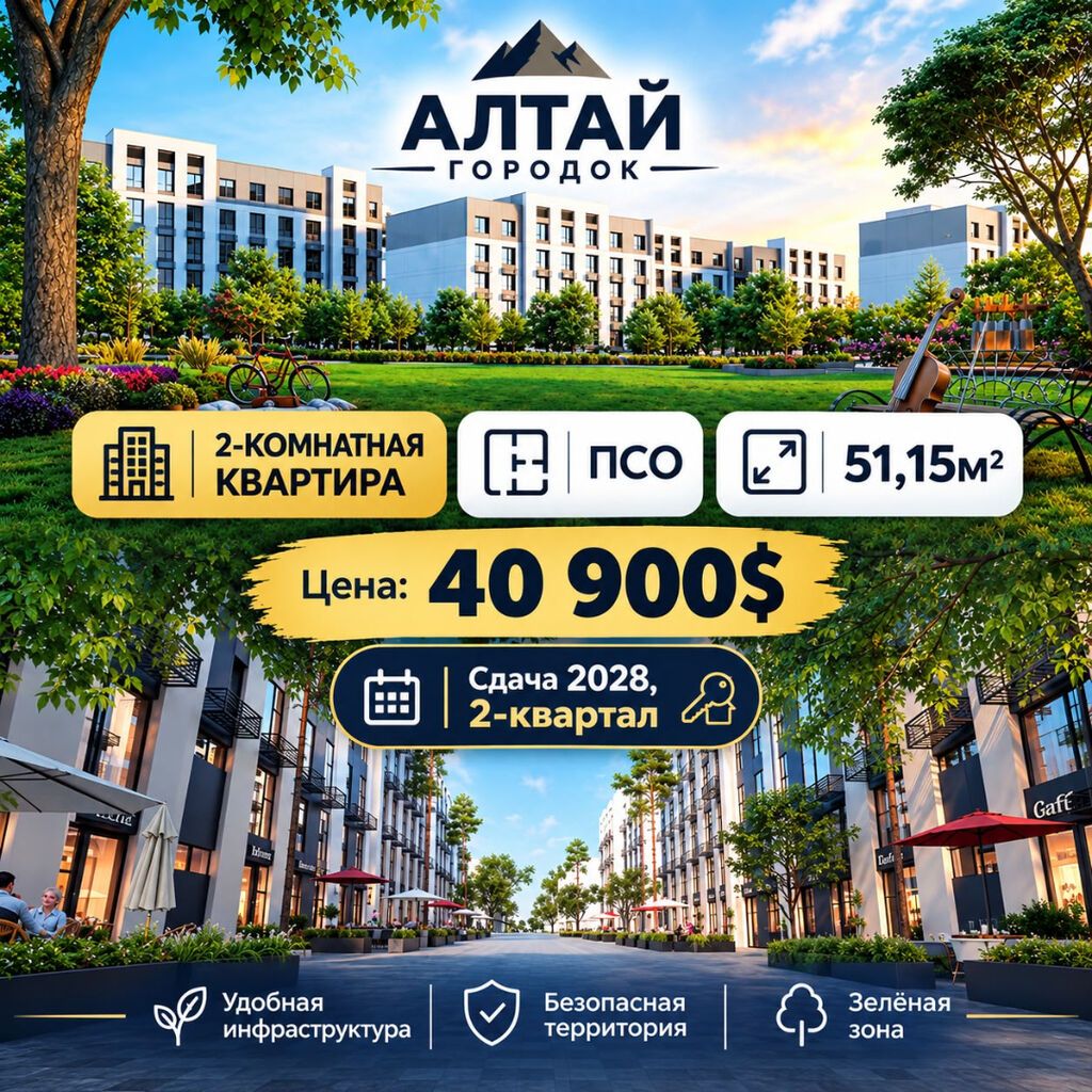 2 комнаты, 51 м², 2 этаж, ПСО (под самоотделку): фото 1