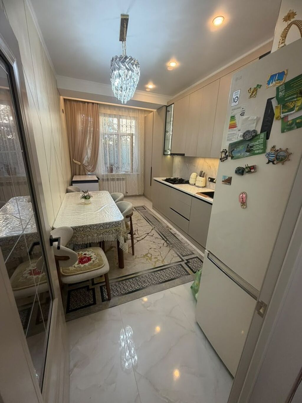 3 комнаты, 80 м², Аламедин-1 мкр Элитка, 1 этаж, Дизайнерский ремонт: фото 2