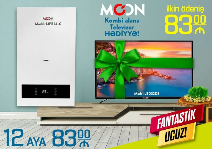Qazanlar, su qızdırıcıları: KONBI ALANA TV MOON HEDIYYE - lalafo.az Mingəçevir şəhərində KONBI ALANA TV MOON HEDIYYE