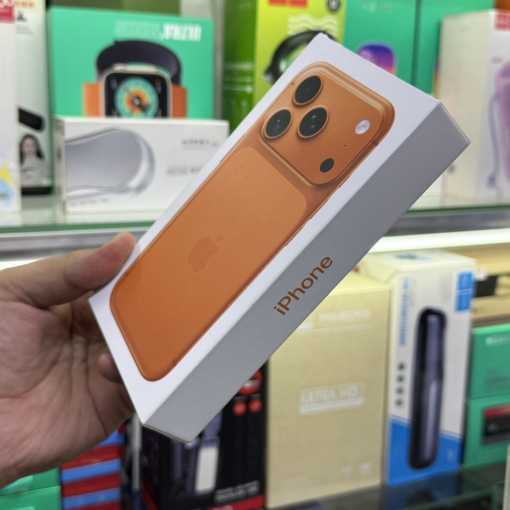IPhone 17 Pro, Новый, 512 ГБ, Оранжевый, Зарядное устройство, Кабель, Коробка, 100 % — фото 4