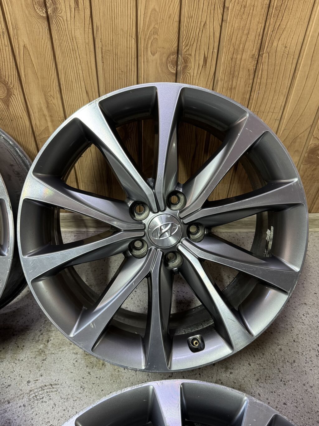 Литые Диски R 18 Hyundai, Комплект, отверстий - 5, Б/у: фото 4