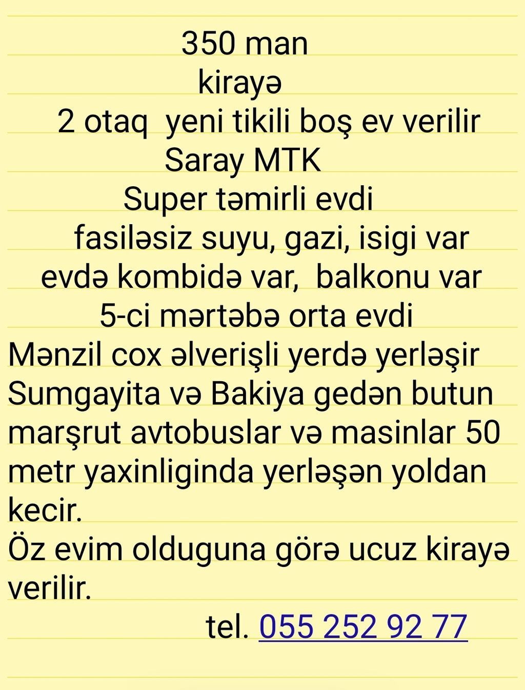 2 otaqlı, 64 kv. m