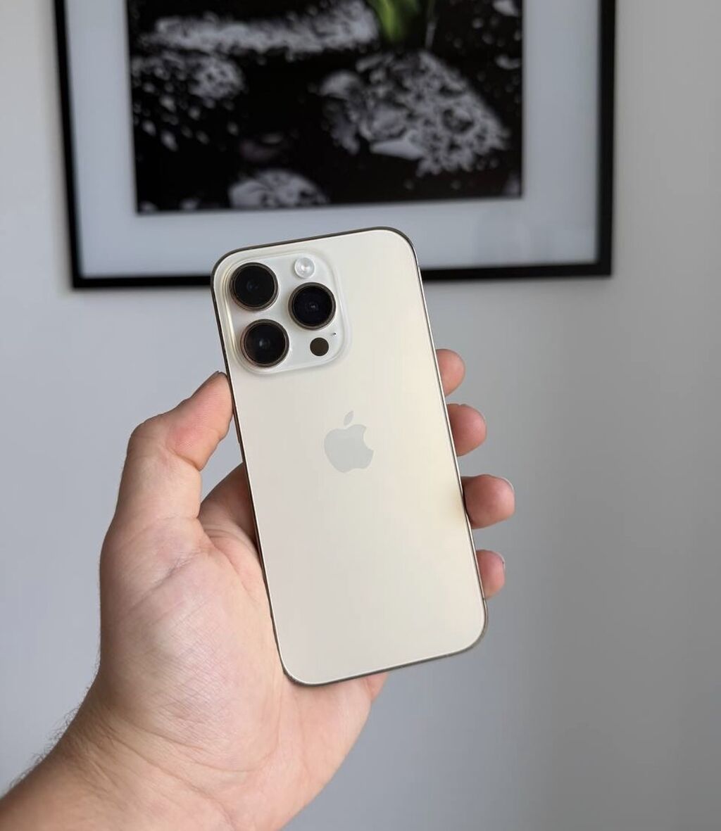 IPhone 14 Pro, 128 GB, Matte Gold, Zəmanət, Simsiz şarj, Face ID