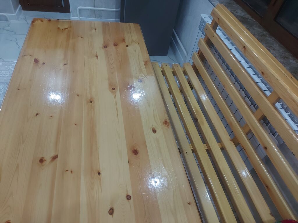 Кухонный мягкий уголок, Новый, Дерево, цвет - Желтый: фото 2