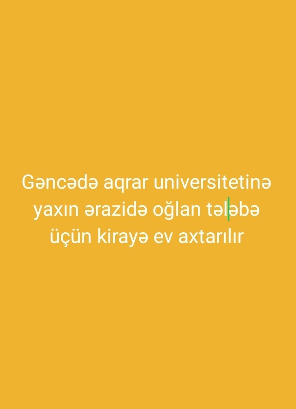 Gəncə şəhərində Azərbaycan Dövlət Aqrar Universitetinə yaxın ərazidə