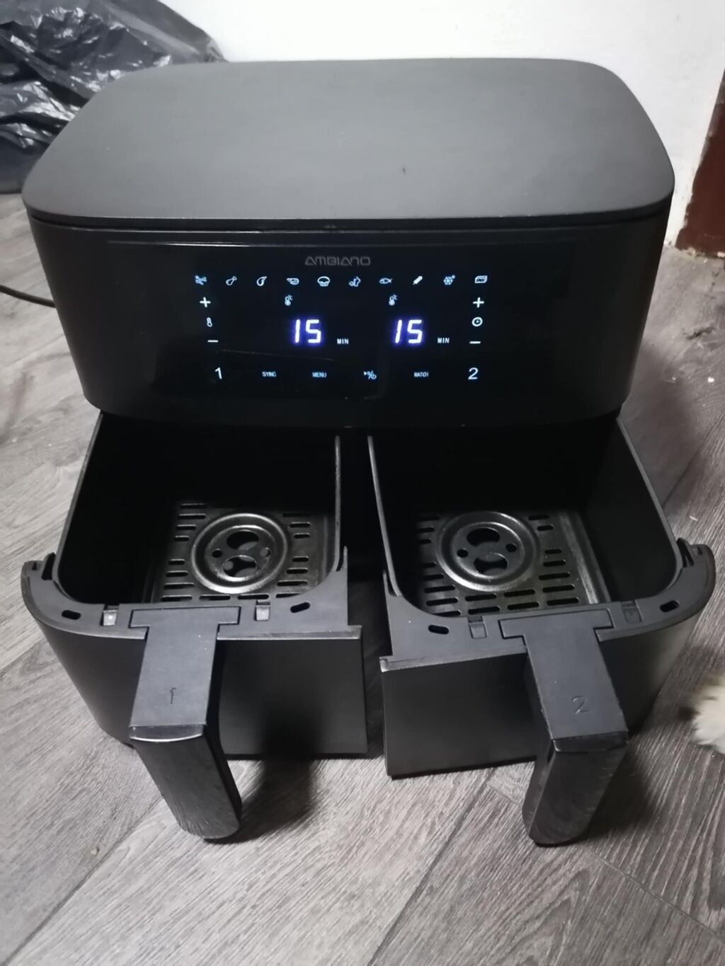 Ostali kuhinjski aparati: Ambiano dvostruka friteza na vruć vazduh (air fryer) sa dve odvojene