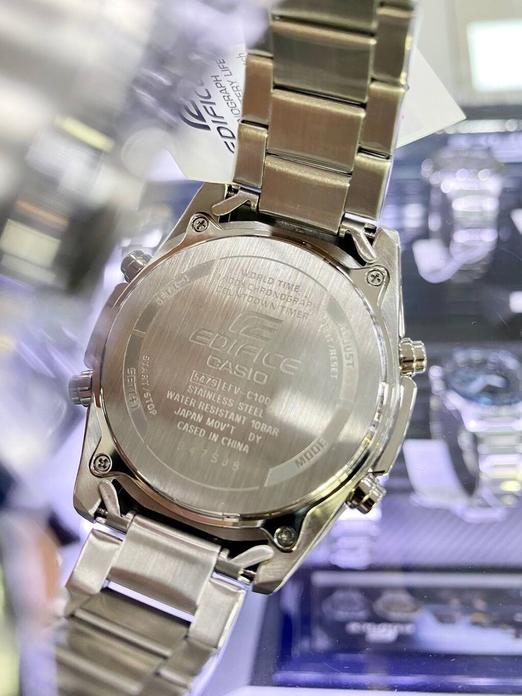 Edifice EFV-100D Функции : дата, будильник, секундомер, таймер: фото 5