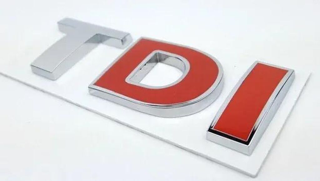Nalepnice za automobile: Auto znak TDI. Samolepljiv znak oznaka TDI metalni, kvalitetan . ✨