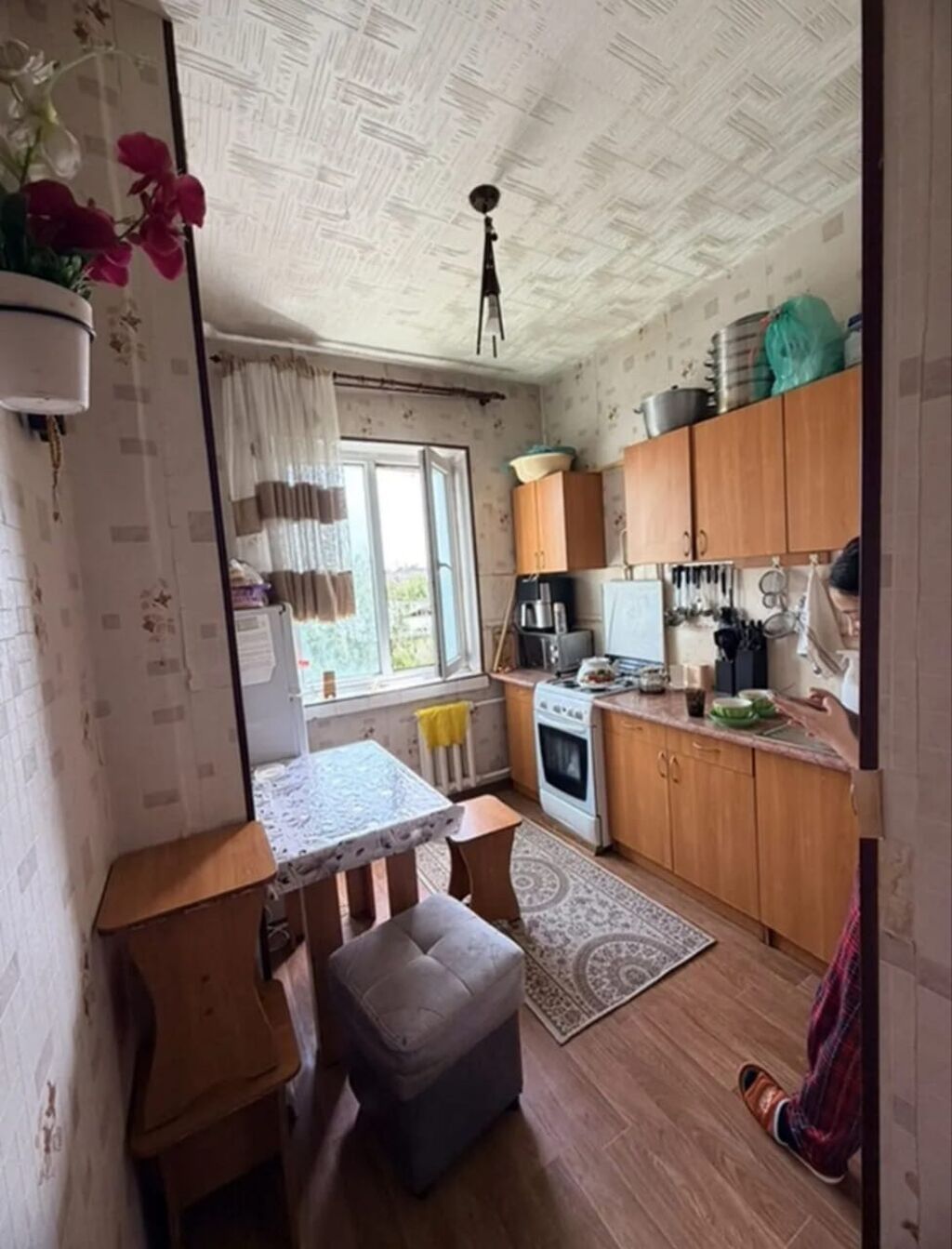2 комнаты, 50 м², Аламедин-1 мкр 105 серия, 5 этаж, Старый ремонт: фото 3