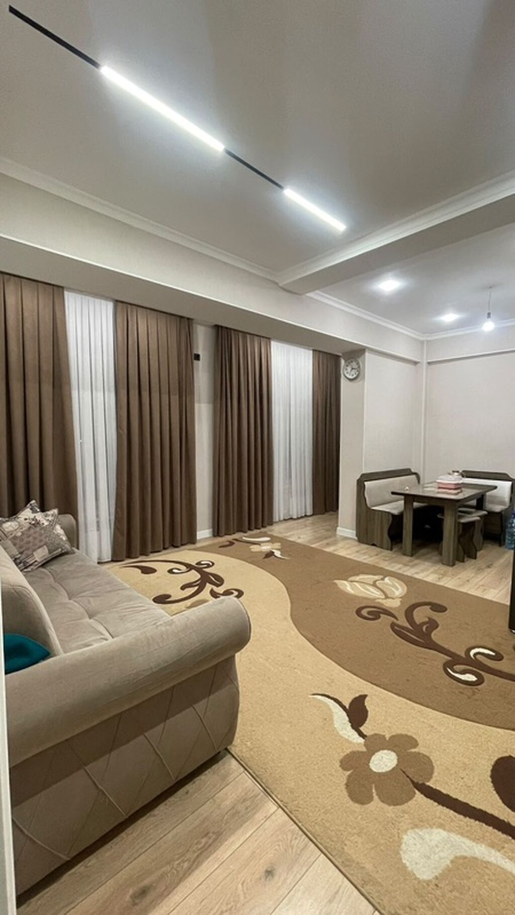 Студия, 56 м², Пишпек Элитка, 4 этаж, Евроремонт: фото 4
