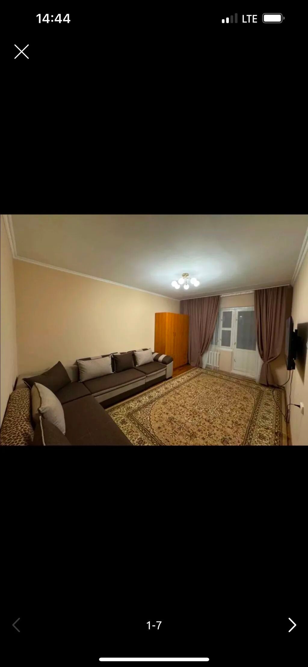 1 комната, 37 м², Тунгуч мкр 105 серия, 4 этаж, Косметический ремонт: фото 1