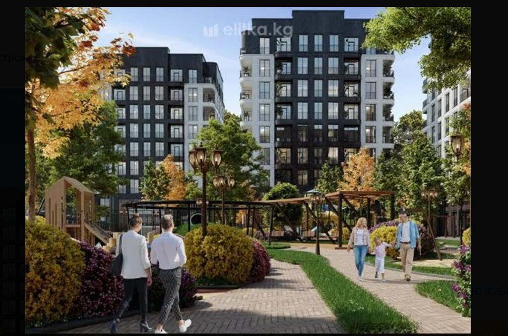 1 комната, 61 м², Элитка, Орто-Сай с. Элитка, 9 этаж, ПСО (под самоотделку): фото 4