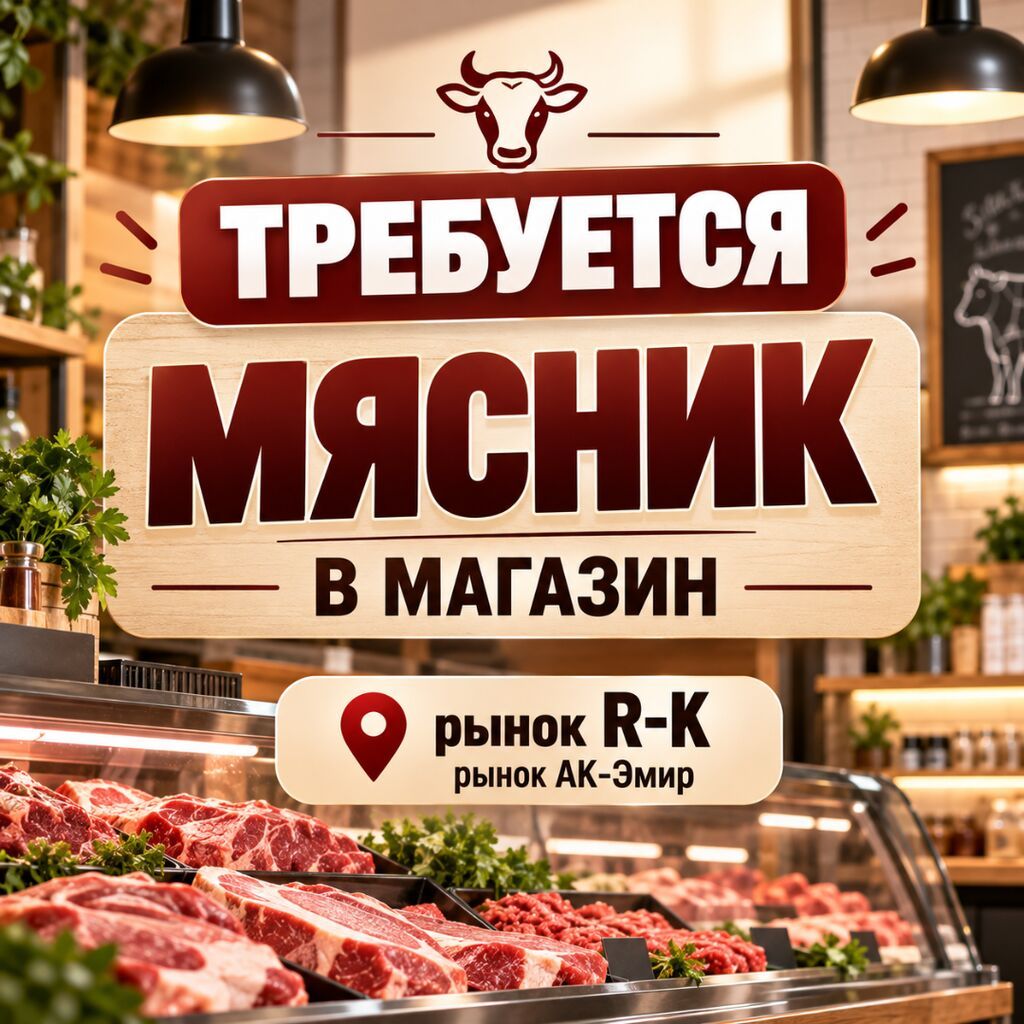 Требуется мясник в магазин