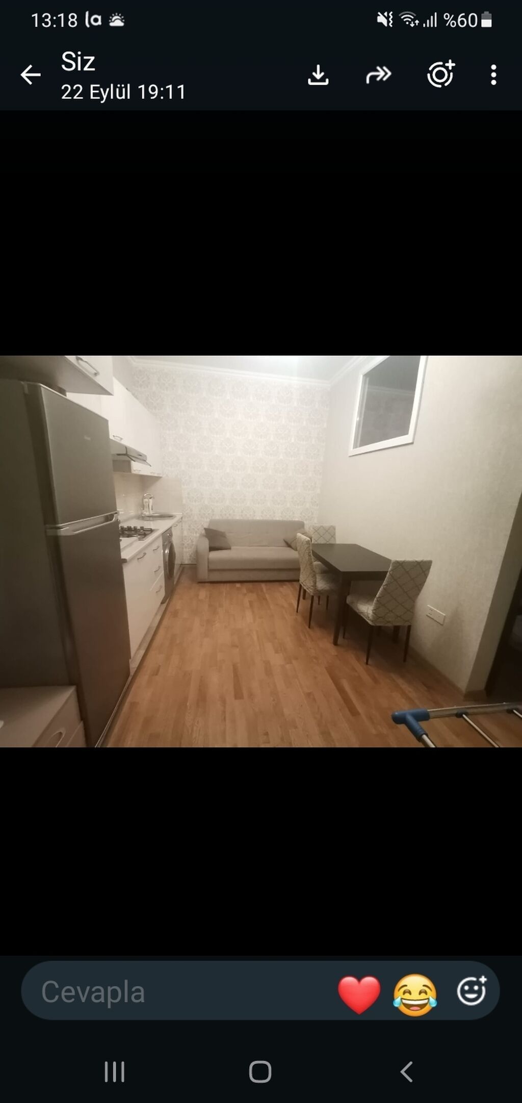 1 otaqlı studio tipli mənzil – mətbəx və qonaq otağı birgə