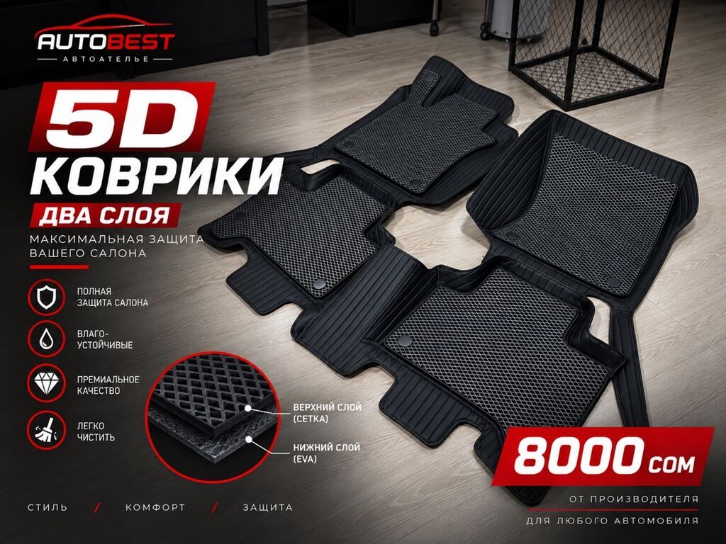 5D коврики AUTOBEST — максимальная защита салона - Двухслойная: фото 1