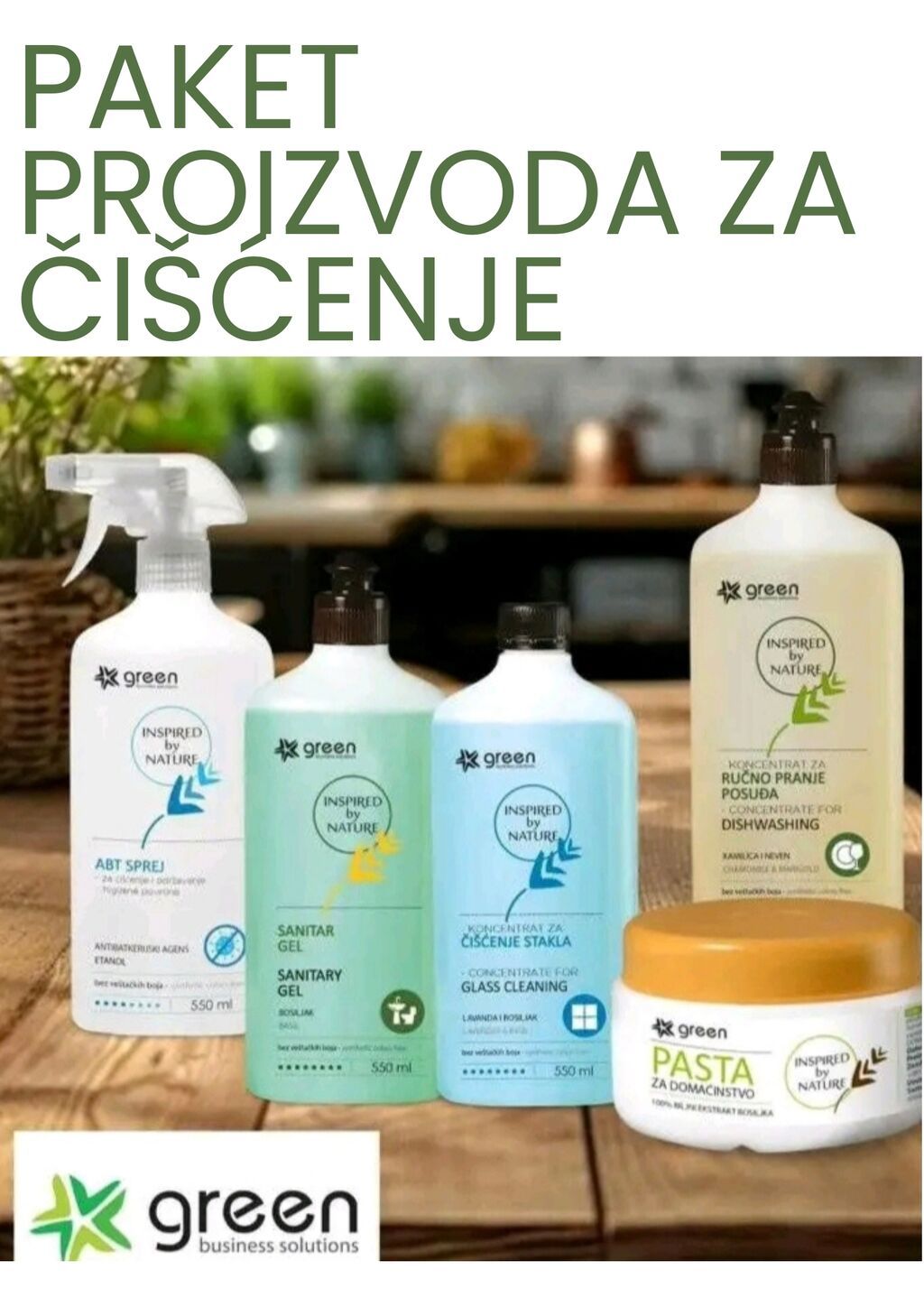 Kućna hemija i proizvodi za kuću: Paket proizvoda za čišćenje – Green Business Solutions, linija