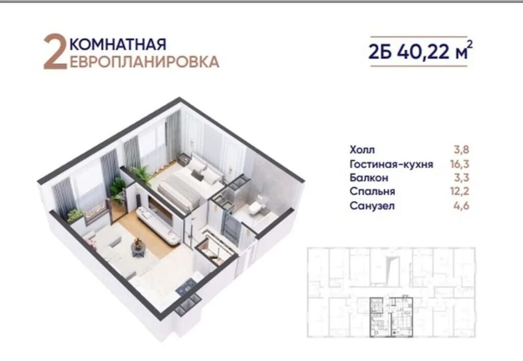 1 комната, 40 м², Ошский мкр., Элитка, 3 этаж, ПСО (под самоотделку): фото 2
