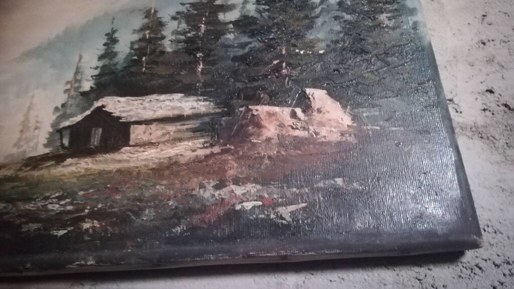 Stilske umetničke slike: Detaljna slika rađena uljanim bojama na platnu, koja prikazuje