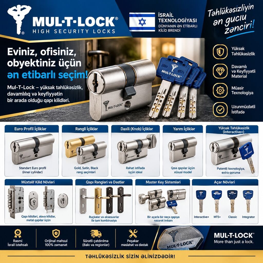 Mul-T-Lock – yüksək təhlükəsizlikli qapı kilidləri və silindrləri