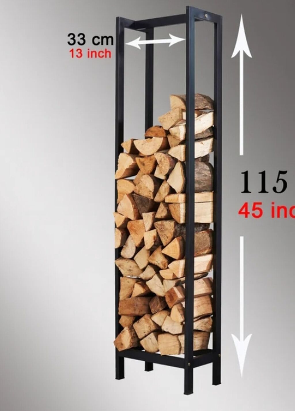 Police: Metalni stalak za ogrev - Robustna konstrukcija od čeličnog profila