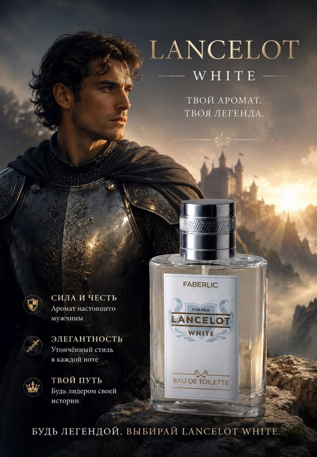 Мужская туалетная вода Faberlic Lancelot White Аромат настоящего: фото 3