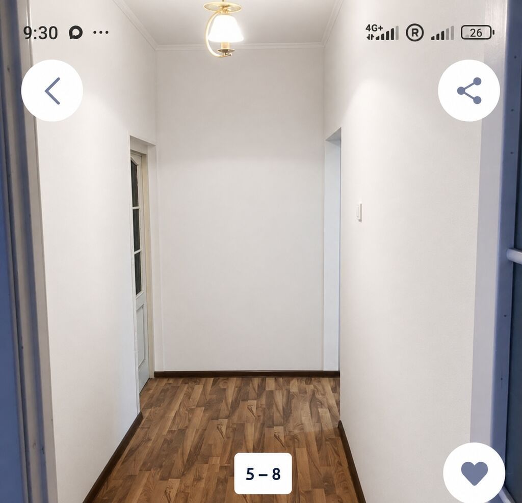 1 комната, 56 м², 12 мкр 107 серия, 4 этаж, Свежий ремонт: фото 2