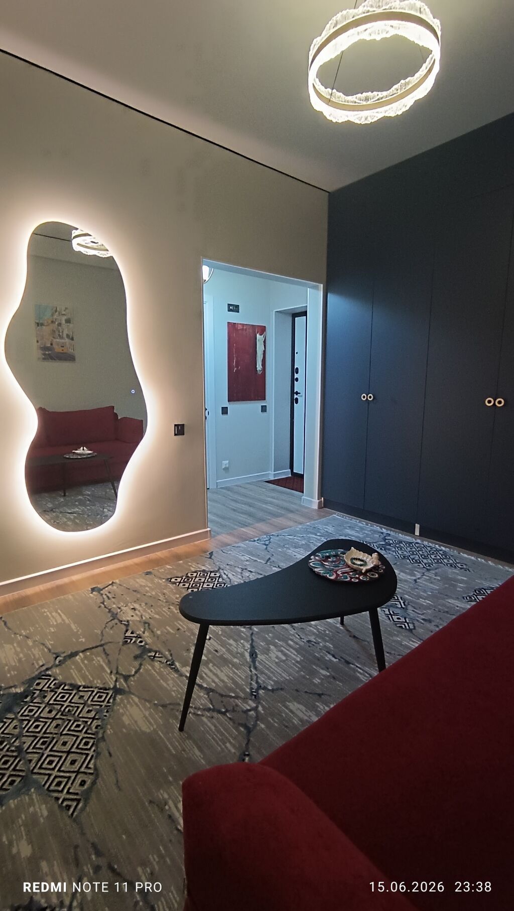 1 комната, 35 м², Пишпек 8 этаж, Дизайнерский ремонт: фото 2