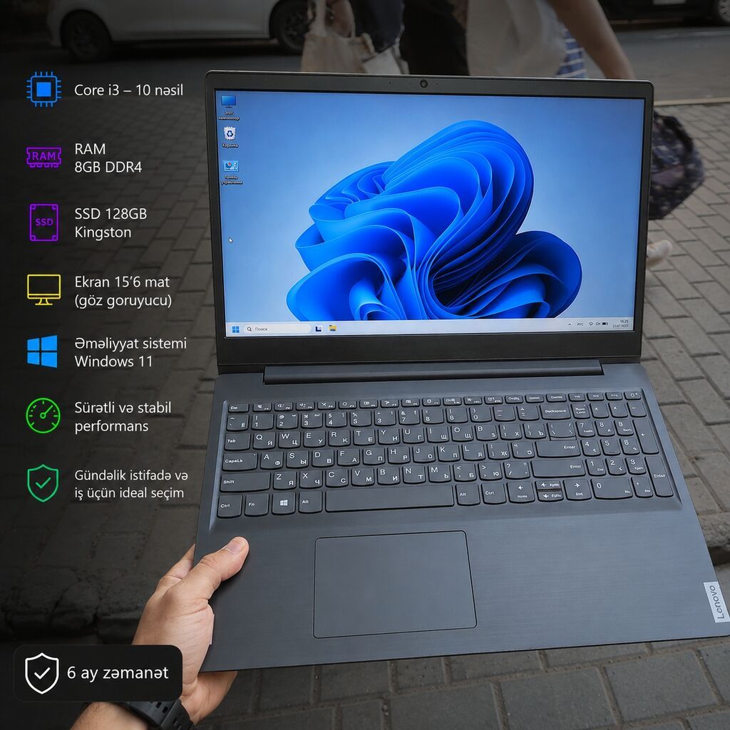 Nazik və yüngül/i3-10 nəsil/8GB DDR4/SSD Salam əziz dostlar 🖐🏻