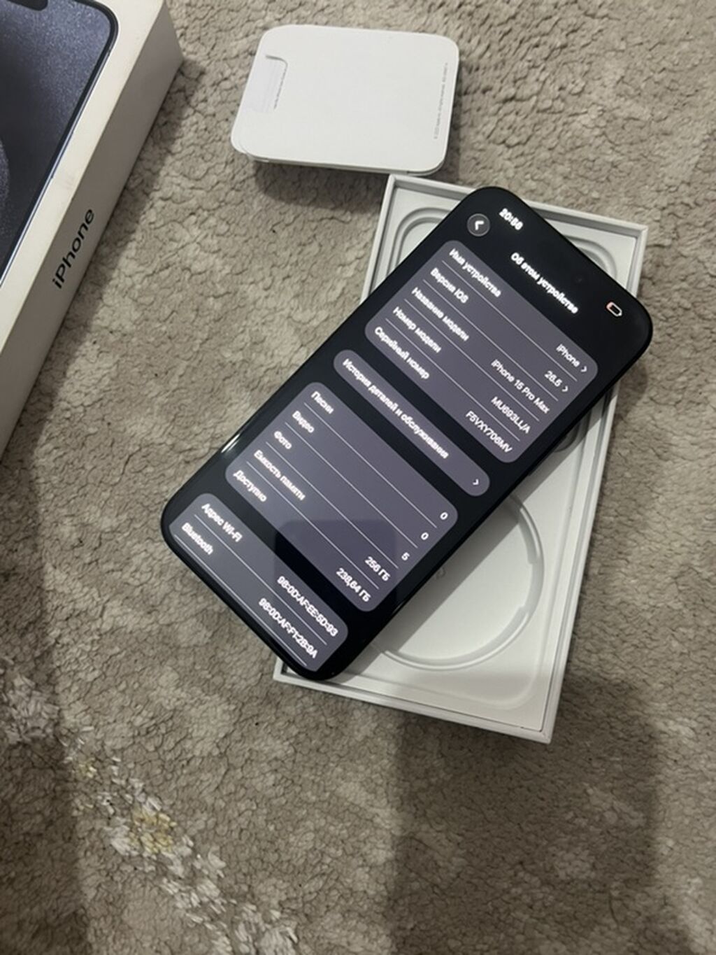 IPhone 15 Pro Max, 256 ГБ, синий (Blue Titanium) Экран менялься на: фото 3
