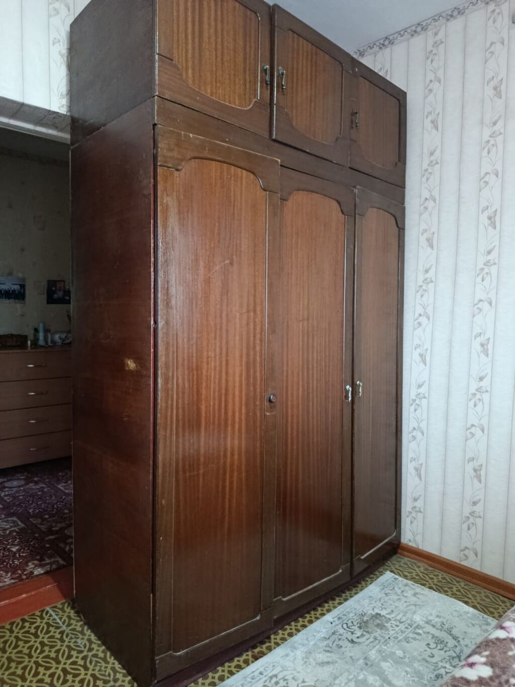 Шкаф для одежды с антресолью, классический, из древесной плиты с: фото 2