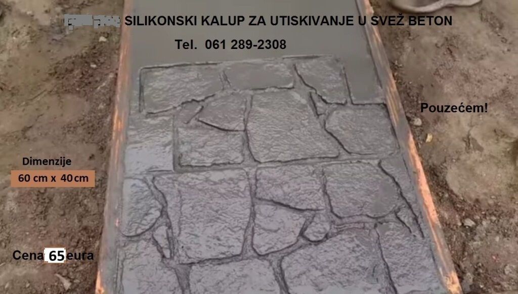Beton, malter: Silikonski kalupi štampani beton i dekoraciju zidova I štampanih