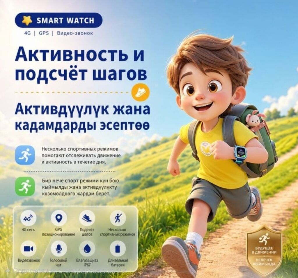 Детские смарт-часы с 4G, видеосвязью и GPS Основные возможности: -: фото 3