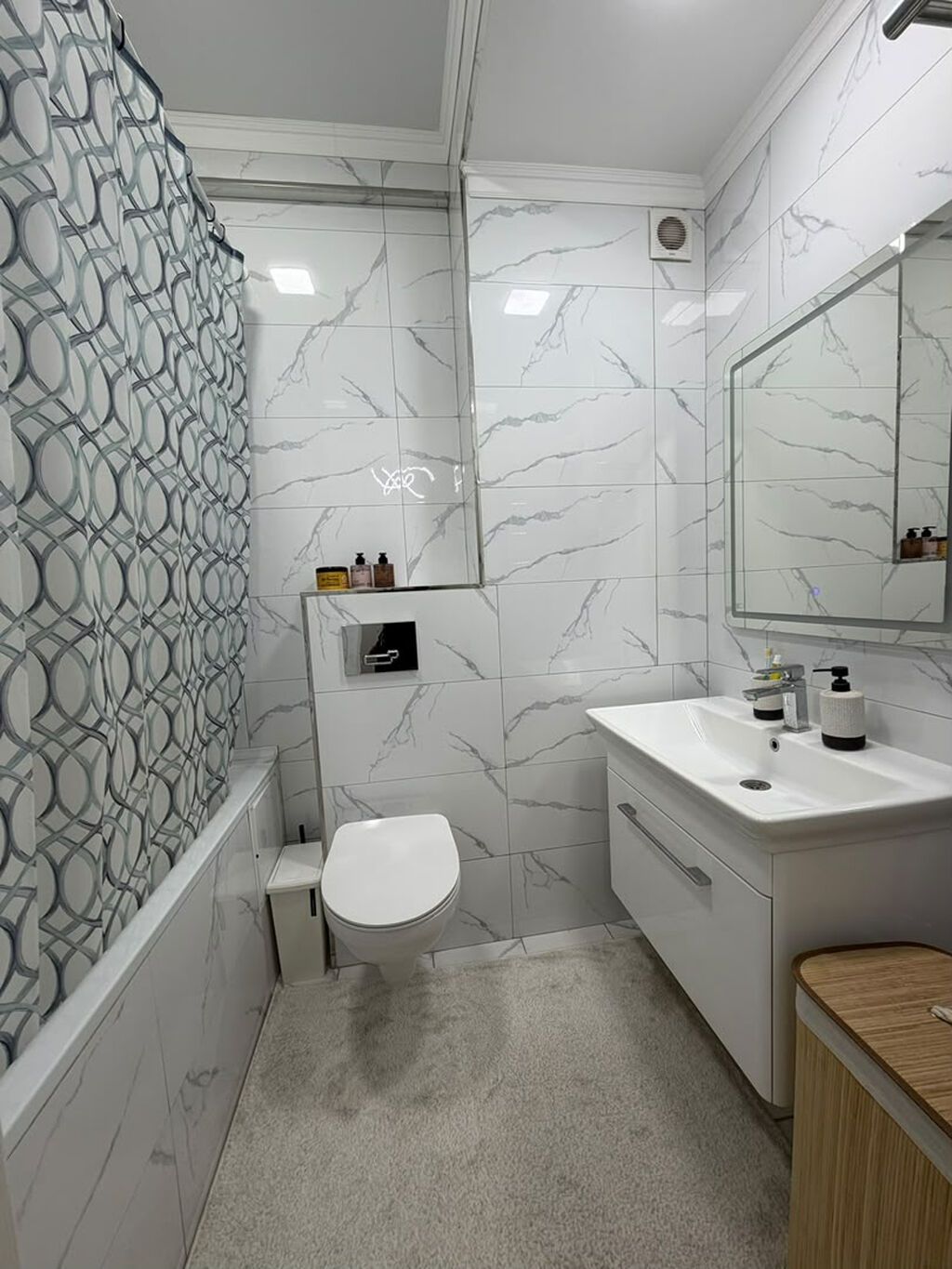 2 комнаты, 59 м², Тунгуч мкр 7 этаж, Евроремонт: фото 6