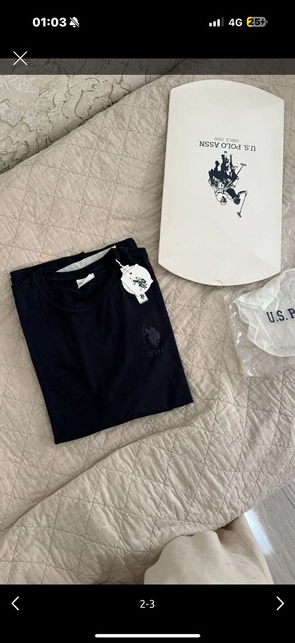 Мужская футболка, L, Us Polo Assn, Новый, цвет - Синий, Самовывоз, Платная доставка: фото 3