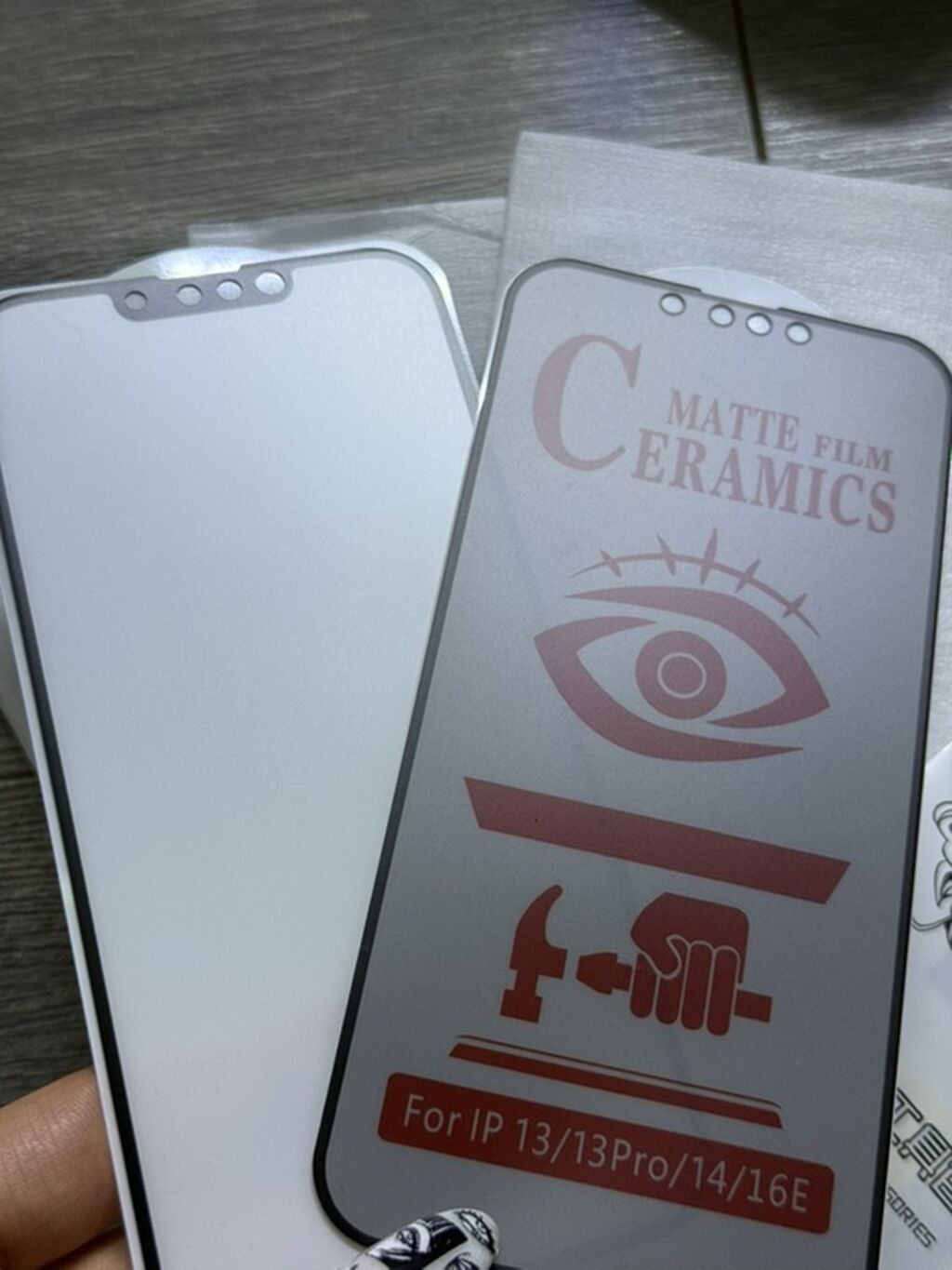 Набор аксессуаров для iPhone 13 Pro — 3 защитной матовой пленки на: фото 5
