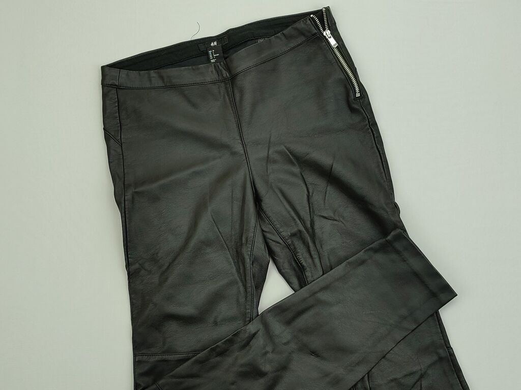 Spodnie: Spodnie H&M, S (EU 36), stan - Idealny, wzór - Jednolity kolor, kolor - Czarny — 1