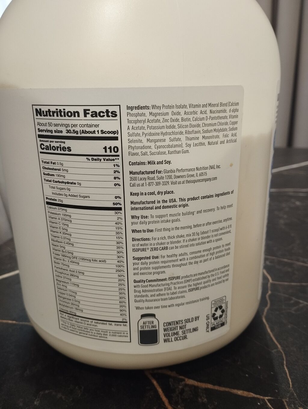 Isopure Zero Carb Protein, Simply Vanilla — порошок сывороточного — фото 3