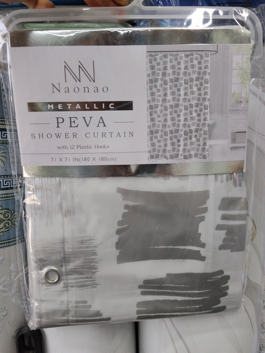Штора для душа Naonao METALLIC PEVA - Материал: PEVA (экологичный